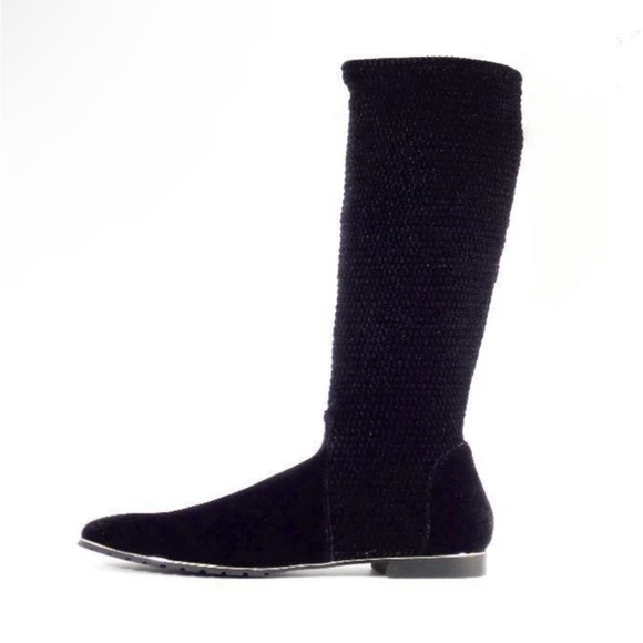 🏷️ SALE Never Worn Small Damage Chelsea Crew Bono Stretch Boot Black Velvet Sz 8 - Picture 2 of 11